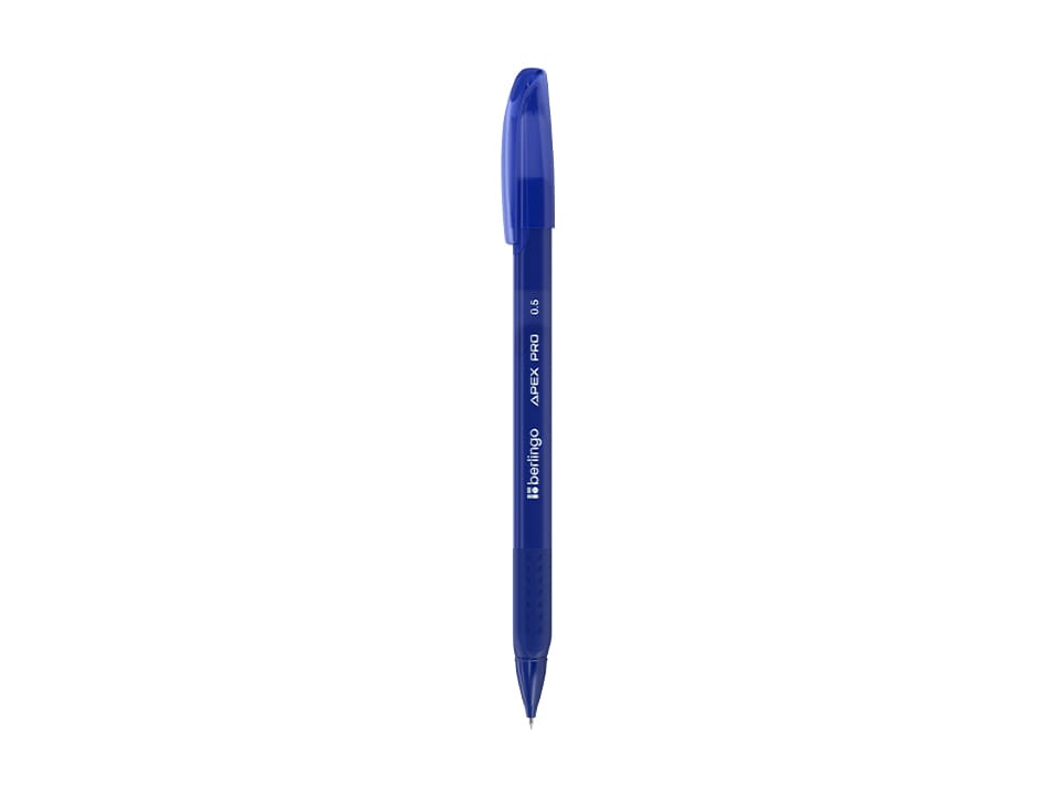 Ручка гелевая Berlingo "Apex Pro" синяя, 0,5мм, трехгранный корпус