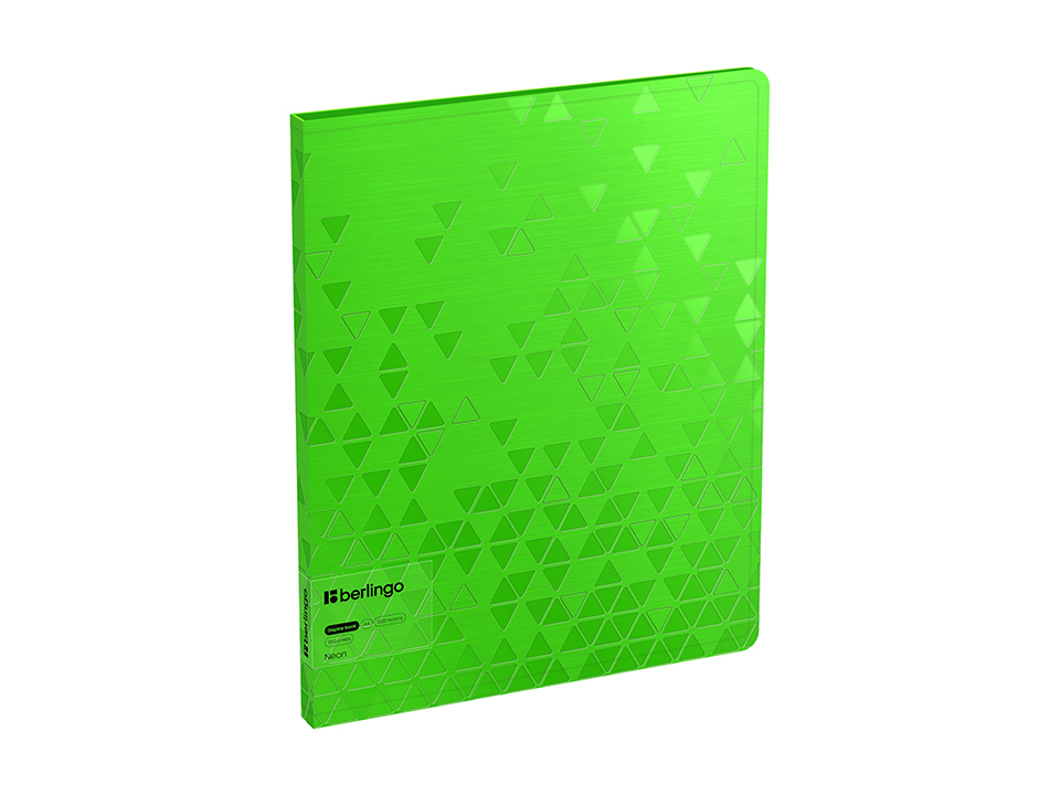 Папка с 20 вкладышами Berlingo "Neon", 17мм, 1000мкм, зеленый неон, с внутр. карманом