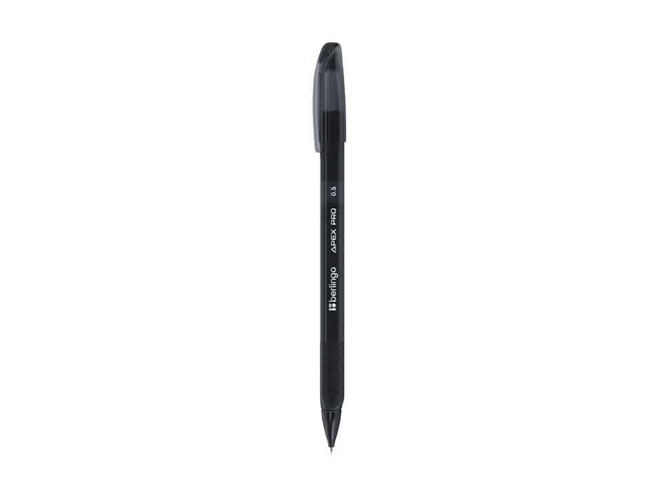 Ручка гелевая Berlingo "Apex Pro" черная, 0,5мм, трехгранный корпус