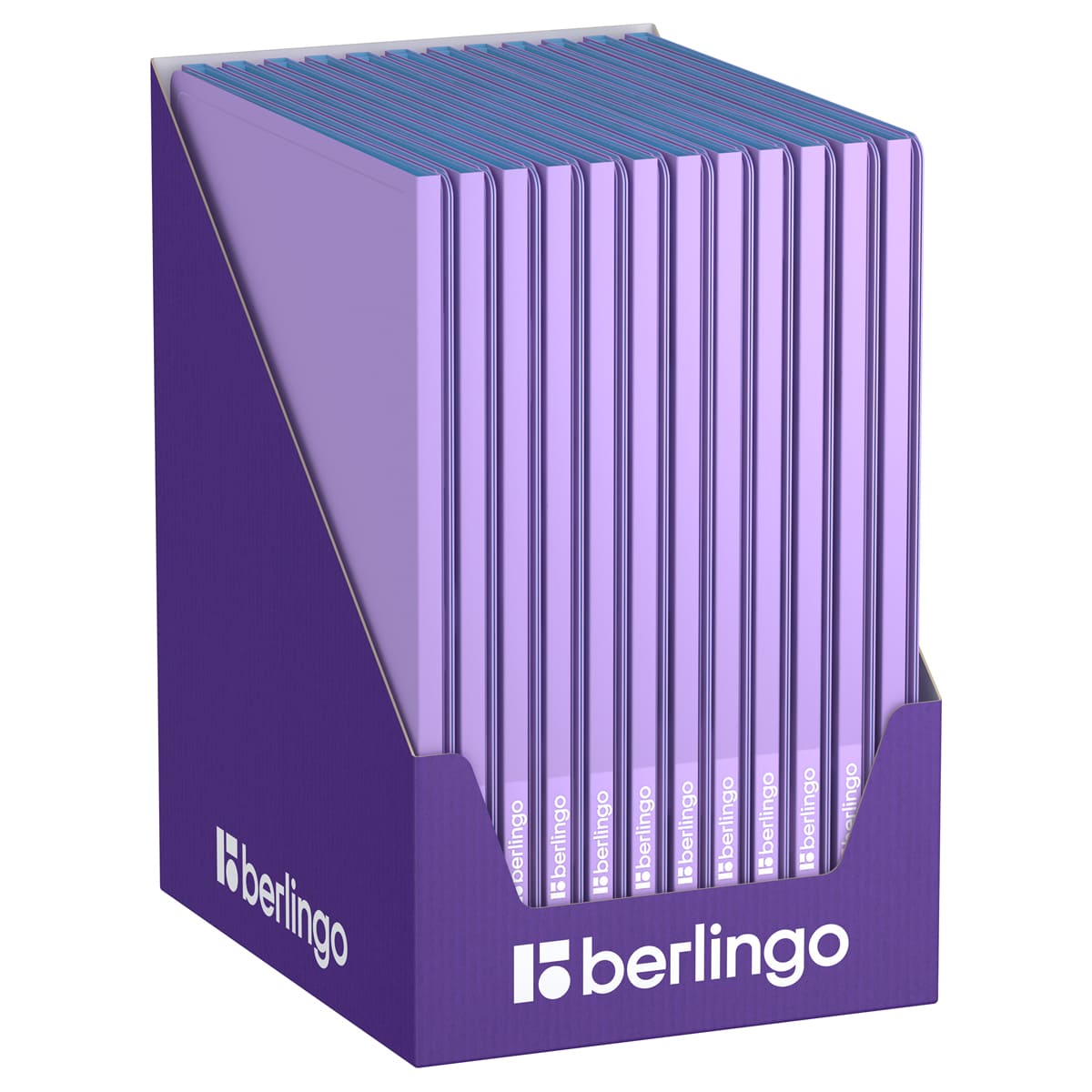 Папка с 10 вкладышами Berlingo "Haze", 9мм, 600мкм, с внутр. карманом, сиреневая, софт-тач