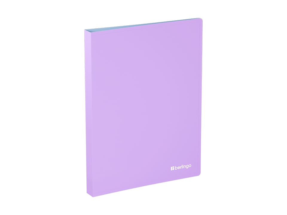 Папка на 4 кольцах Berlingo "Haze" А4, 24мм, 600мкм, D-кольца, с внутр. карманом, софт-тач, ассорти