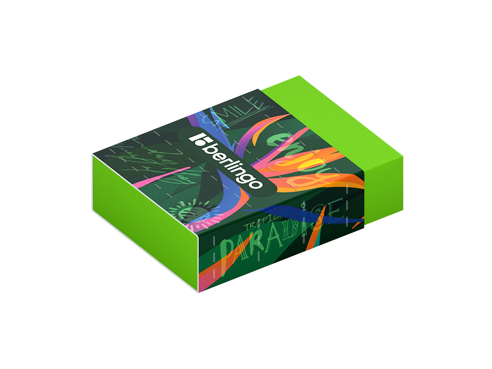 Ластик Berlingo "Jumble", Eco-PVC, картонный держатель, 45*32*11мм