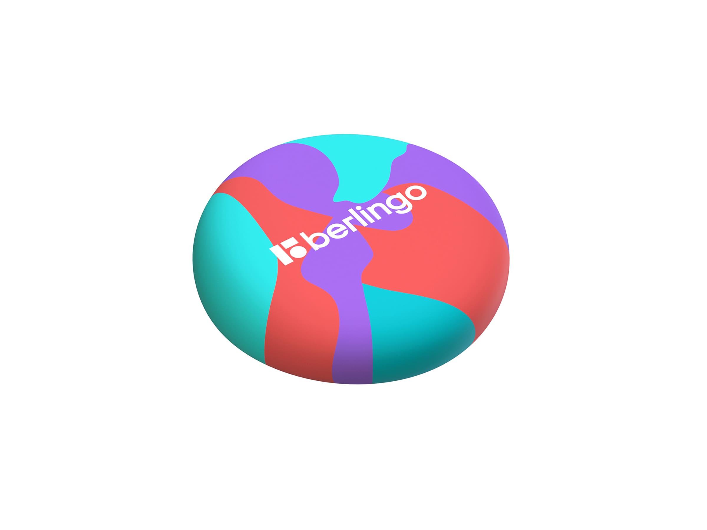 Ластик Berlingo "Neonometry", круглый, термопластичная резина, 36*36*11мм, ассорти