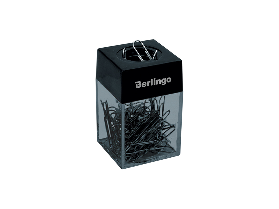 Скрепочница магнитная Berlingo, без скрепок, ассорти, картонная коробка
