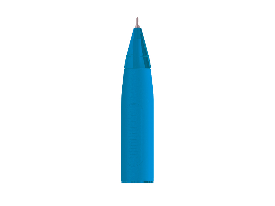 Ручка шариковая автоматическая Berlingo "Triangle 110 RT Color" синяя, 0,7мм, трехгр., игол. стержень
