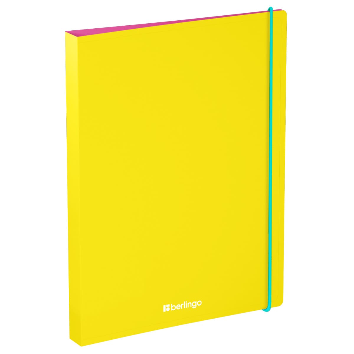 Папка на 4 кольцах Berlingo "Raze" А4, 24мм, 600мкм, D-кольца, с внутр. карманом, желтая, софт-тач