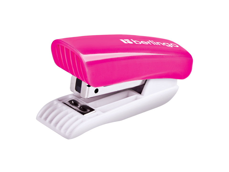 Мини-степлер №10 Berlingo "Blitz" до 10л., пластиковый корпус, розовый