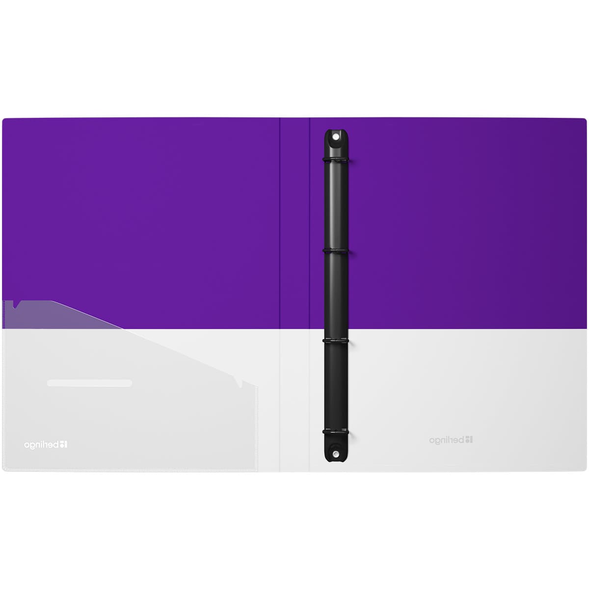 Папка на 4 кольцах Berlingo "Semicolor" А4, 24мм, 700мкм, D-кольца, с внутр. карманом, сиреневая, софт-тач