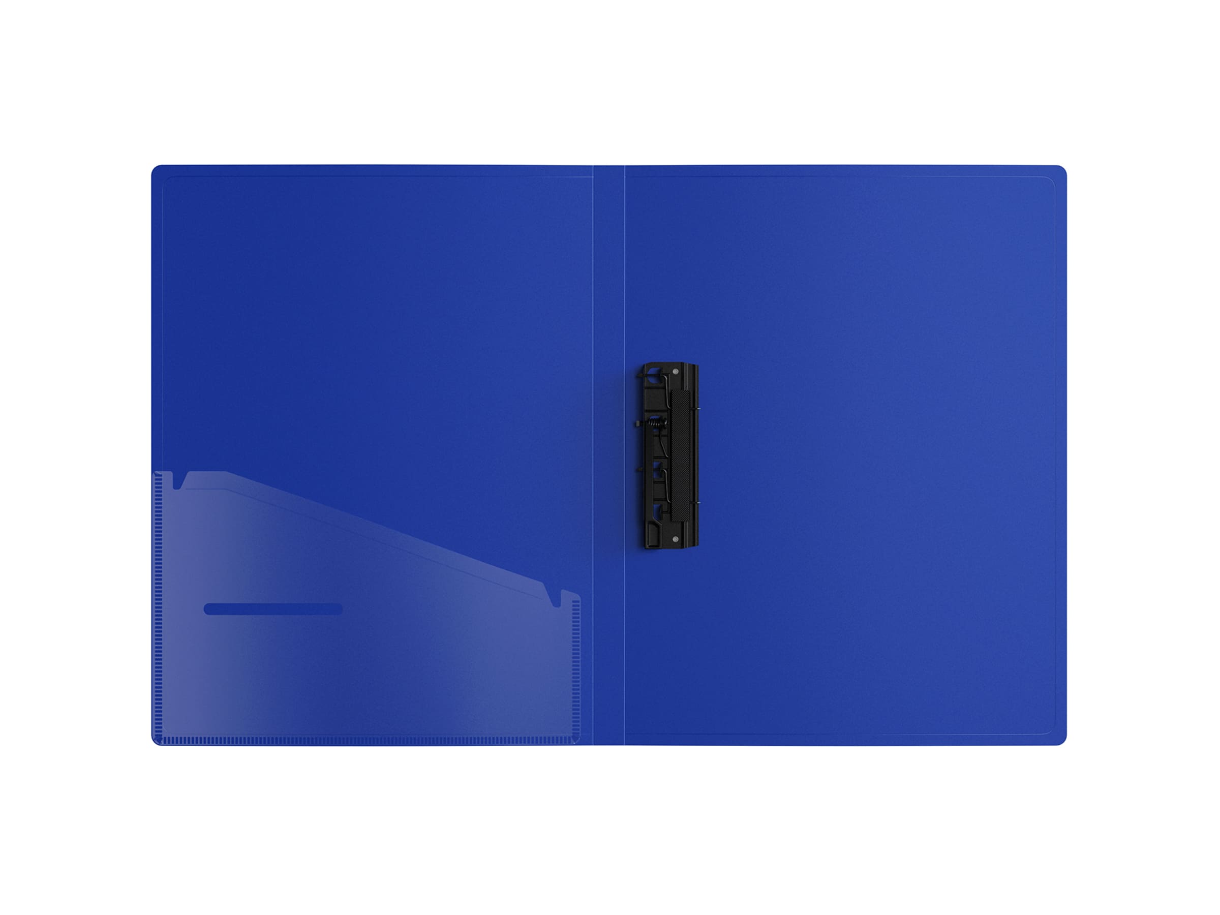 Папка с зажимом Berlingo "Your Way" А4, 17мм, 600мкм, синяя, с внутр. карманом