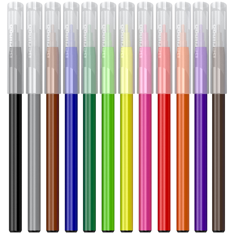 Фломастеры Berlingo "Замки", 12цв., смываемые, картон, европодвес