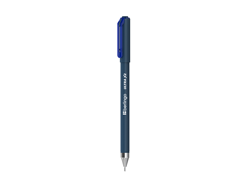 Ручка шариковая Berlingo "Ultra X2" синяя, 0,7мм, игольчатый стержень