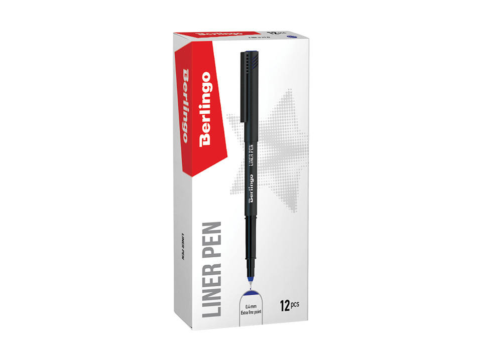 Ручка капиллярная Berlingo "Liner pen" синяя, 0,4мм