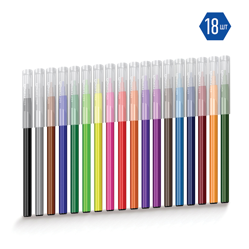 Фломастеры Berlingo "Замки", 18цв., смываемые, картон, европодвес