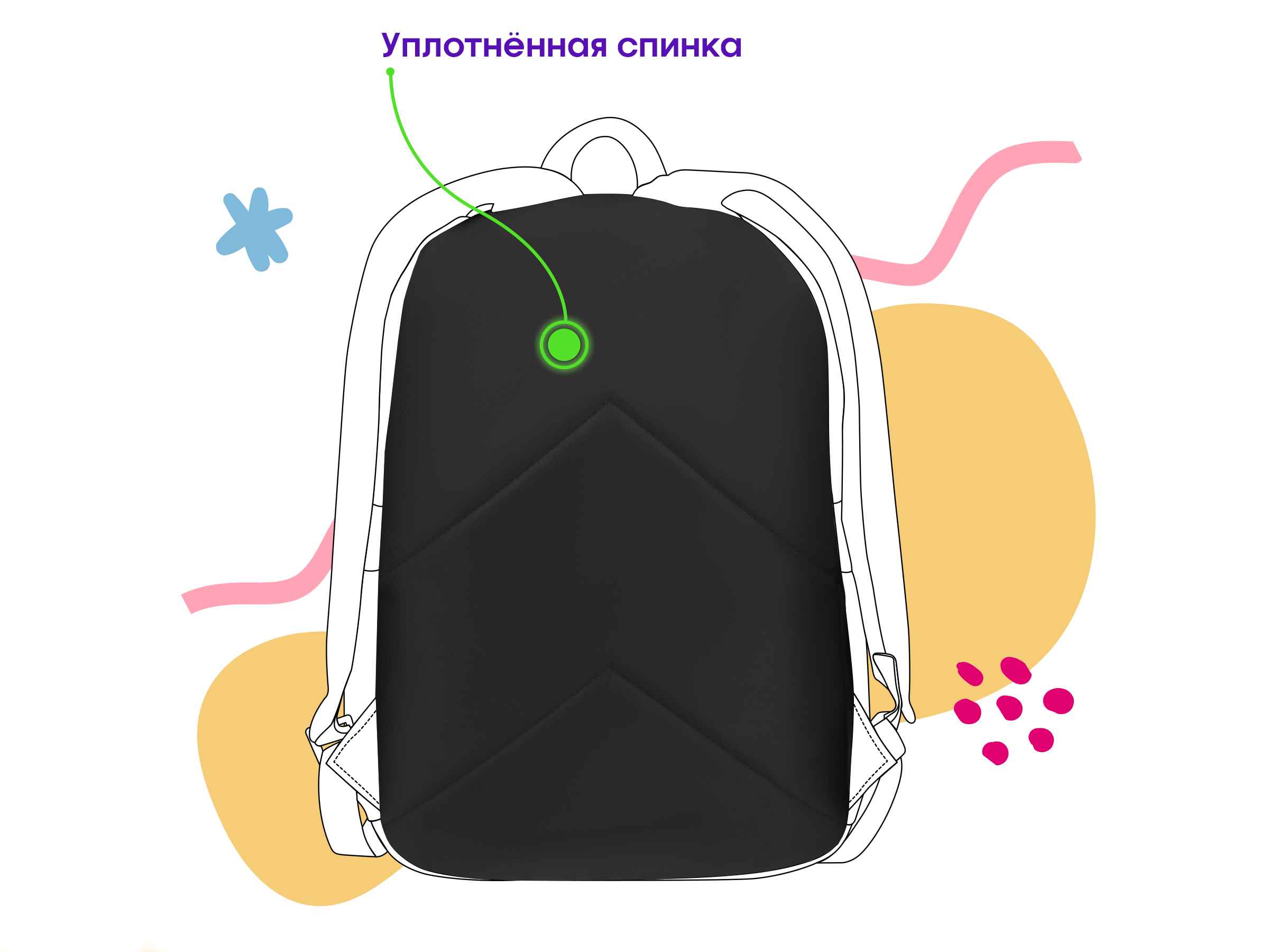 Рюкзак Berlingo "Multi color" 42*29*15 см, 1 отделение, 3 кармана, уплотненная спинка
