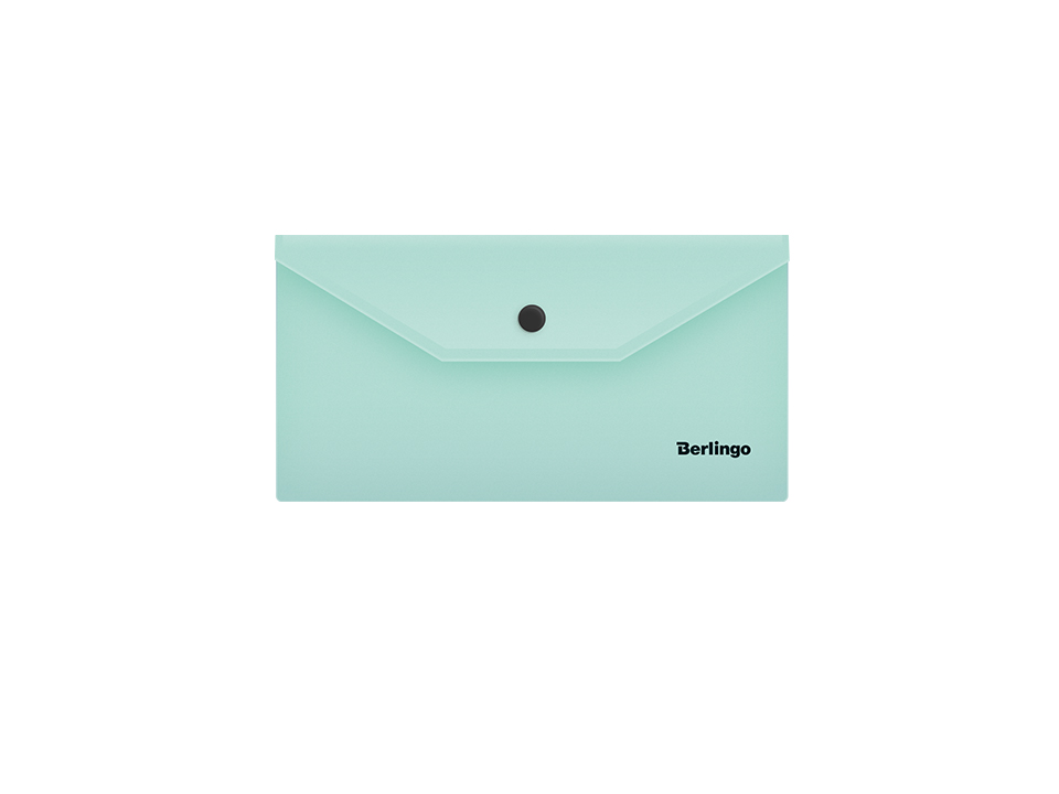 Папка-конверт на кнопке Berlingo "Instinct" С6, 180мкм, мятный