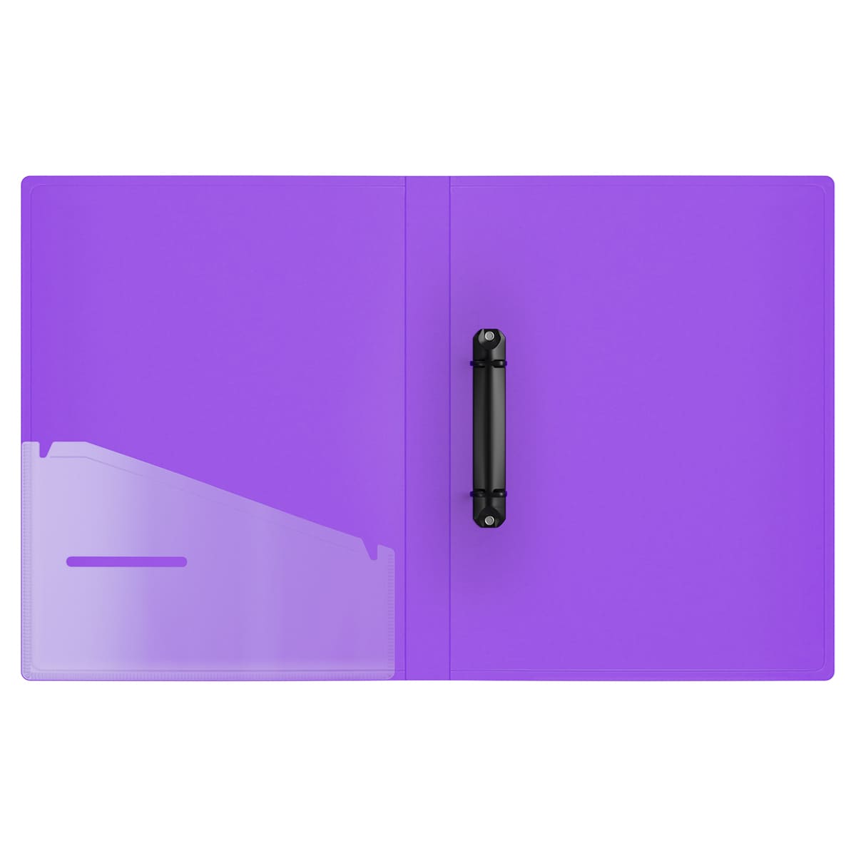 Папка на 2 кольцах Berlingo "Envy" А4, 24мм, 700мкм, D-кольца, с внутр. карманом, фиолетовая