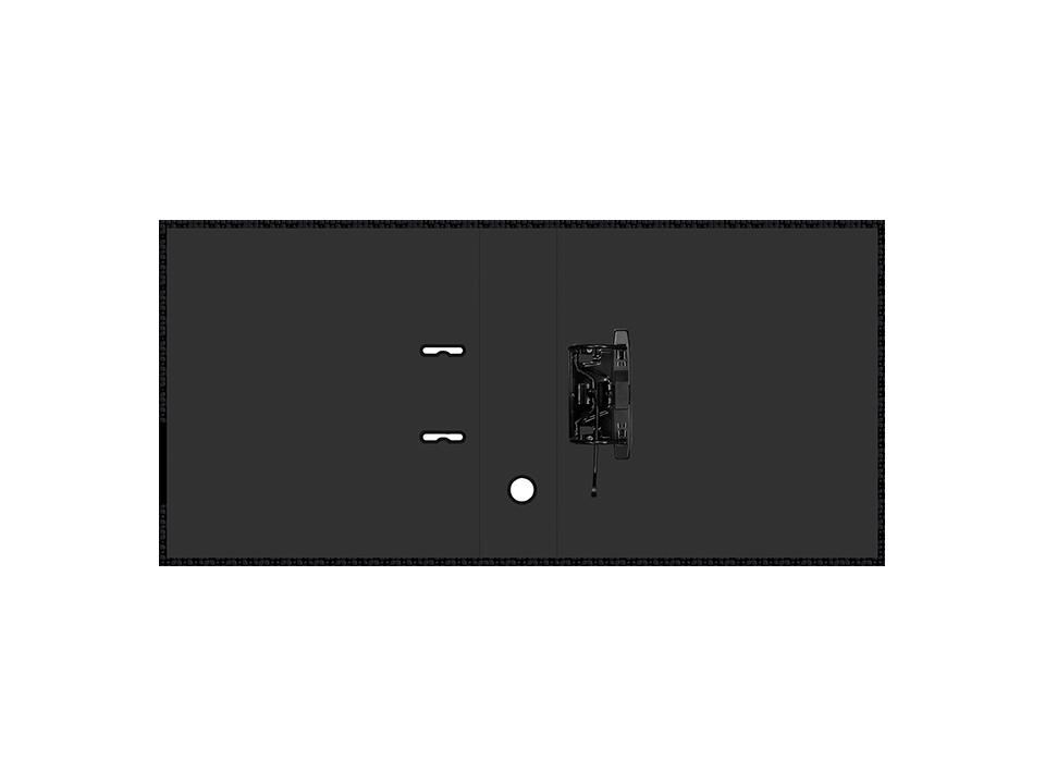 Папка-регистратор Berlingo "DoubleBlack", 80мм, ламинированная, черная, с рисунком