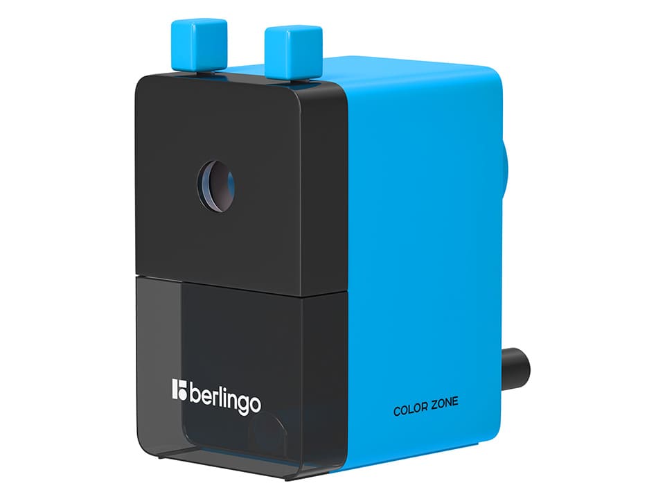 Точилка механическая Berlingo "Color Zone", голубая, пласт. корпус, инд. упак.