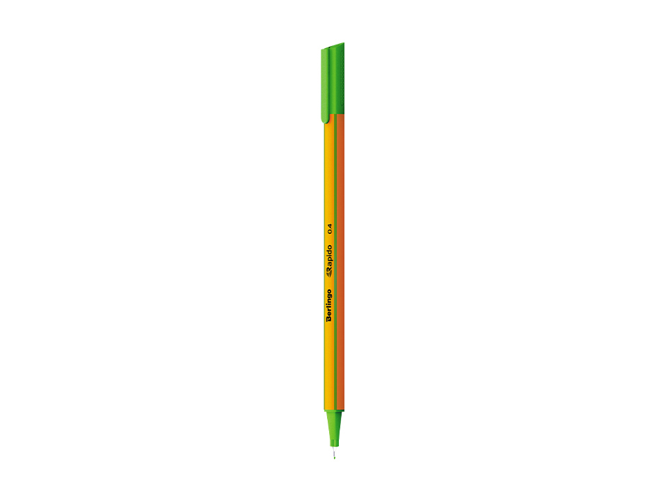 Ручка капиллярная Berlingo "Rapido" светло-зеленая, 0,4мм, трехгранная