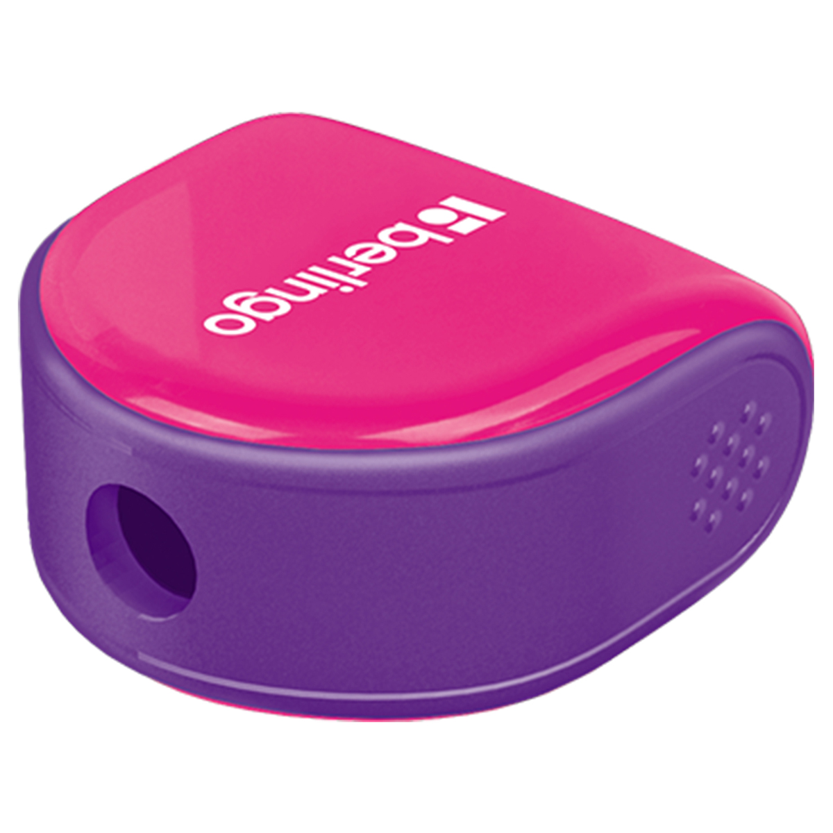 Точилка пластиковая Berlingo "Fuze Ergo" 1 отверстие, контейнер, ассорти, блистер, европодвес