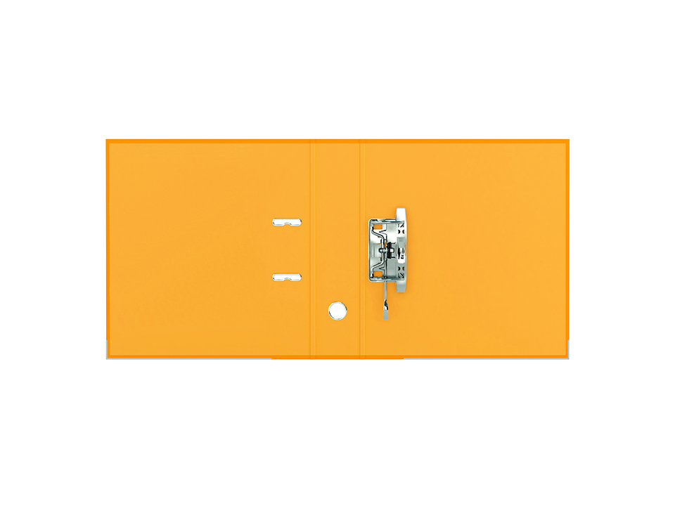 Папка-регистратор Berlingo "Spring", 70мм, бумвинил, двухстор., с карманом, нижний метал. кант, оранжевая