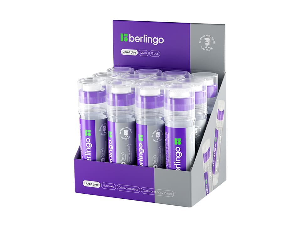 Клей канцелярский Berlingo, с силиконовым аппликатором, 125мл