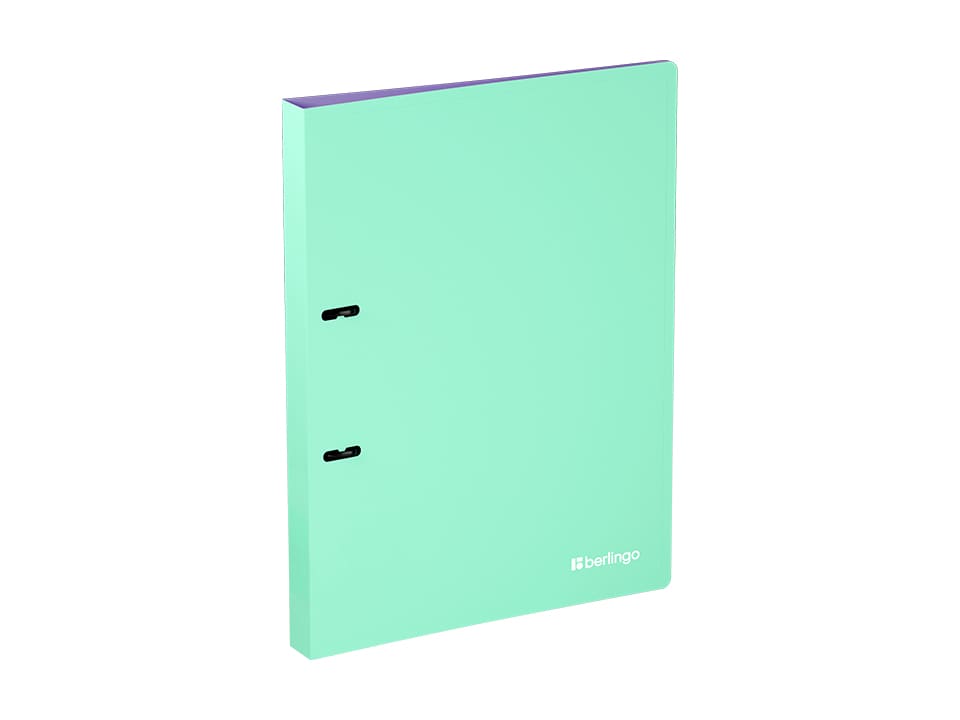 Папка на 2 кольцах Berlingo "Haze" А4, 24мм, 600мкм, D-кольца, с внутр. карманом, софт-тач, ассорти