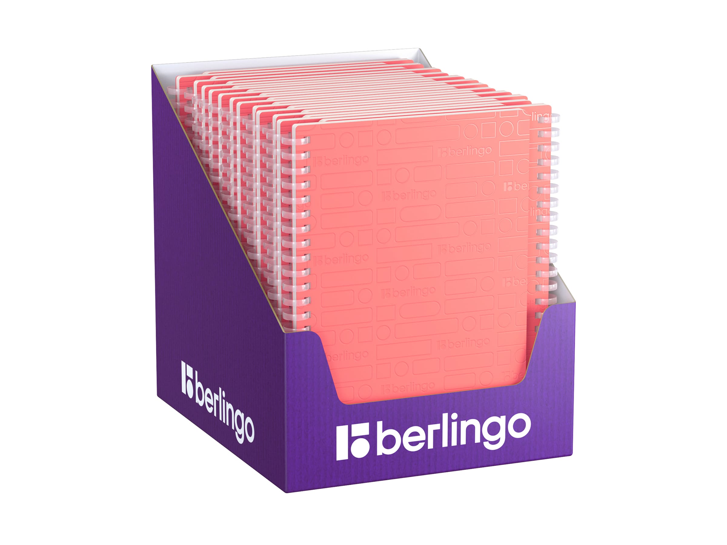 Бизнес-тетрадь A5, 80л., Berlingo "Your Way", клетка, на силиконовом гребне, 80г/м2, пластик обложка 600мкм, коралловая