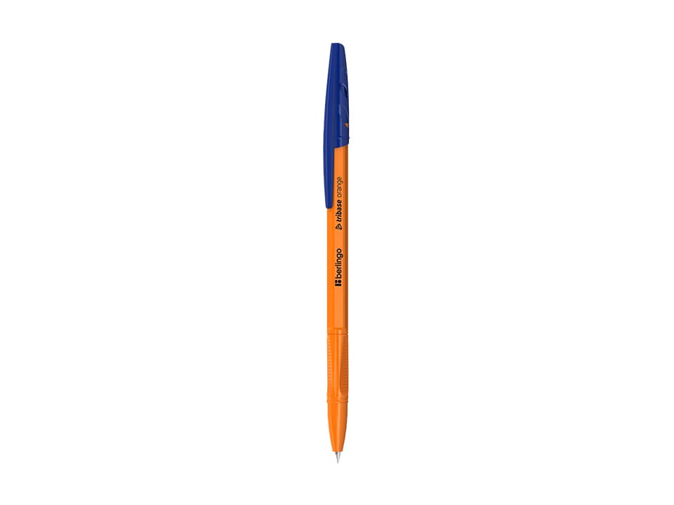 Ручка шариковая Berlingo "Tribase Orange" синяя, 0,7мм, 4шт., пакет с европодвесом