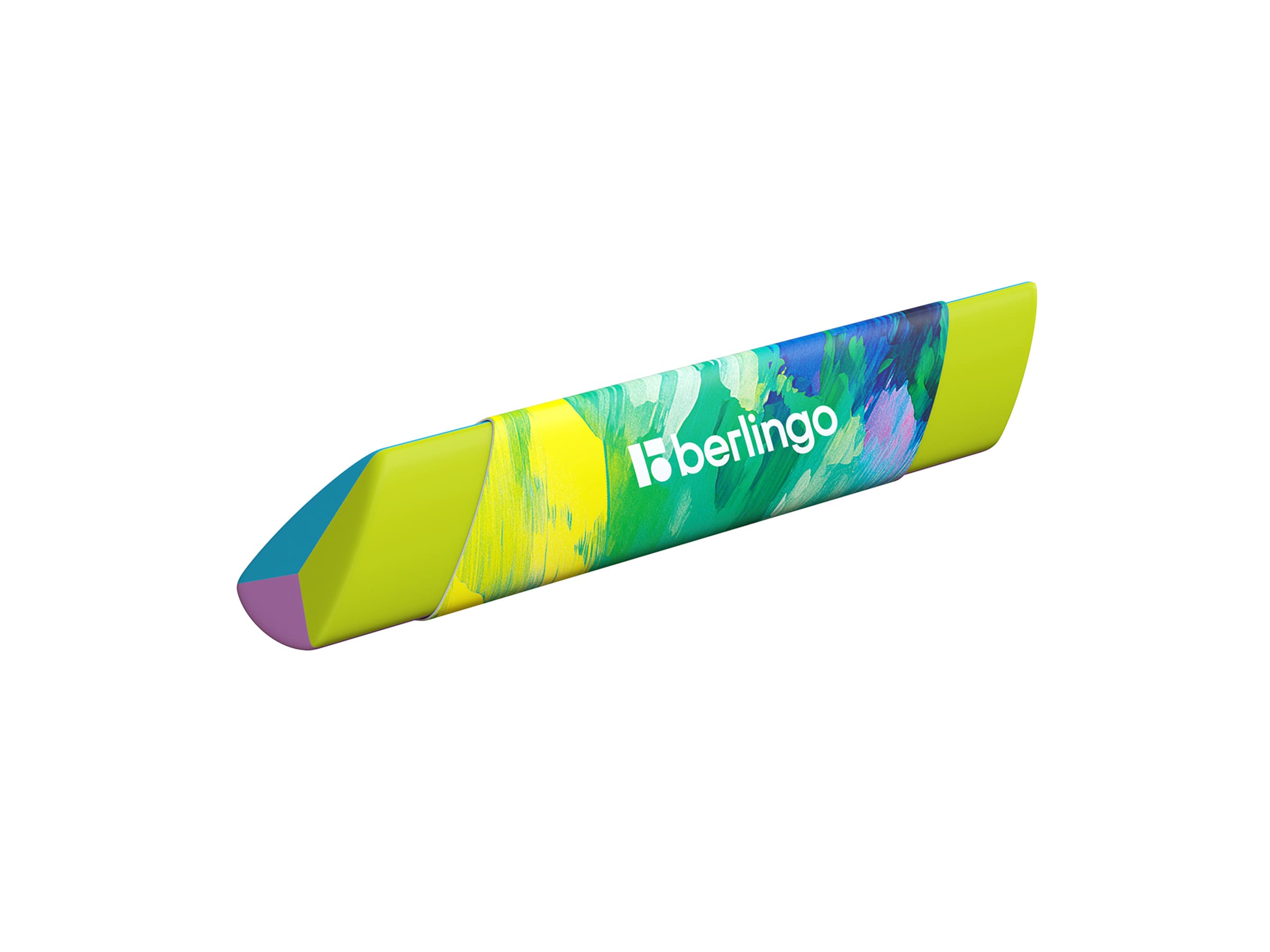 Ластик Berlingo "Collision XS", треугольный, скошенный, термопластичная резина, 80*15*15мм, ассорти