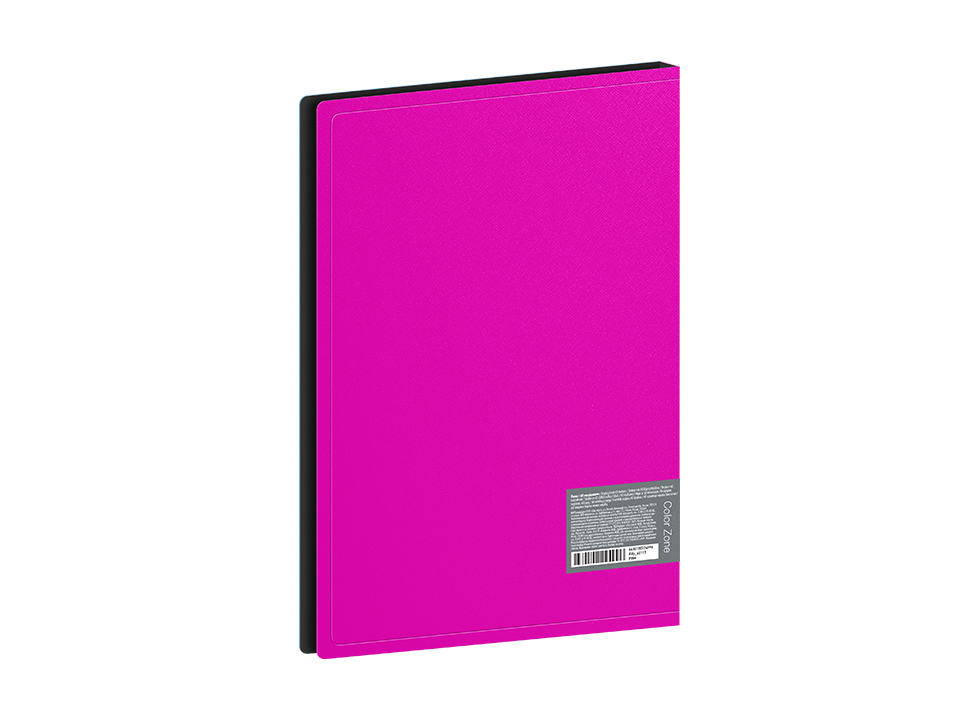 Папка с 60 вкладышами Berlingo "Color Zone", 21мм, 1000мкм, розовая