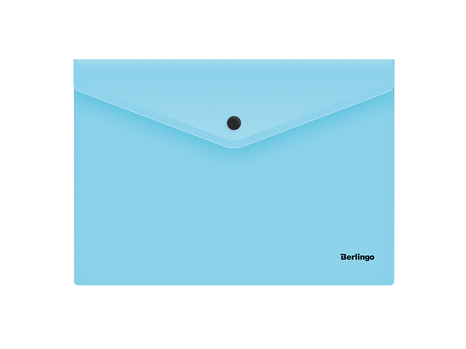 Папка-конверт на кнопке Berlingo "Instinct" А4, 180мкм, аквамарин