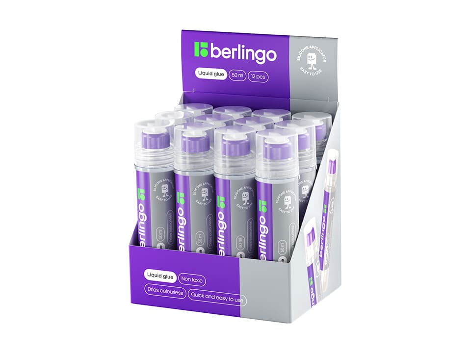 Клей канцелярский Berlingo, с силиконовым аппликатором, 50мл