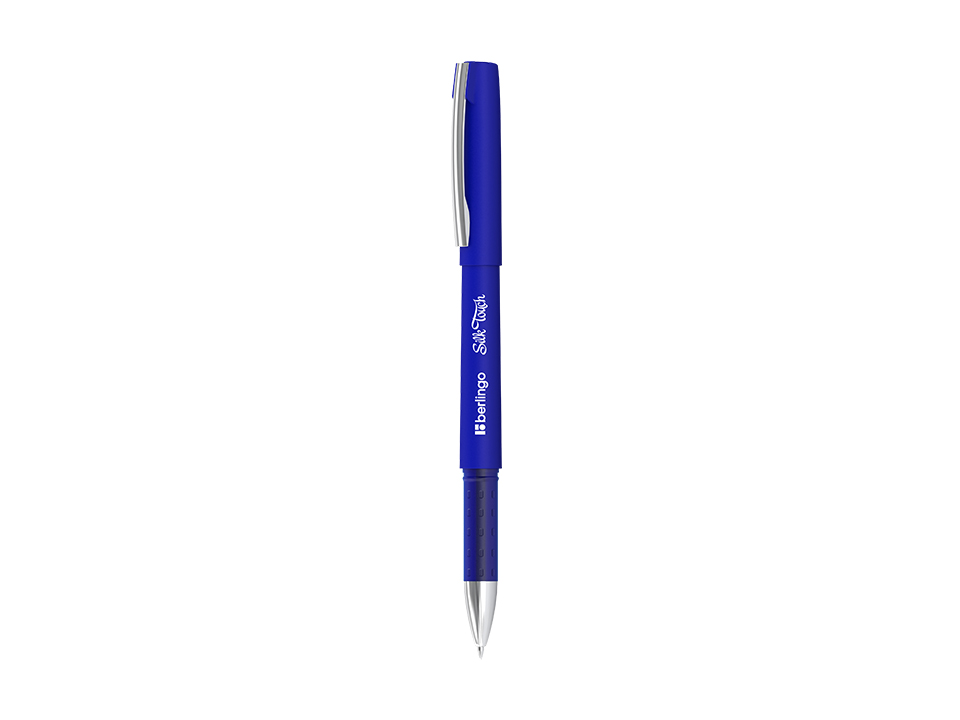 Ручка гелевая Berlingo "Silk touch" синяя, 0,5мм, грип