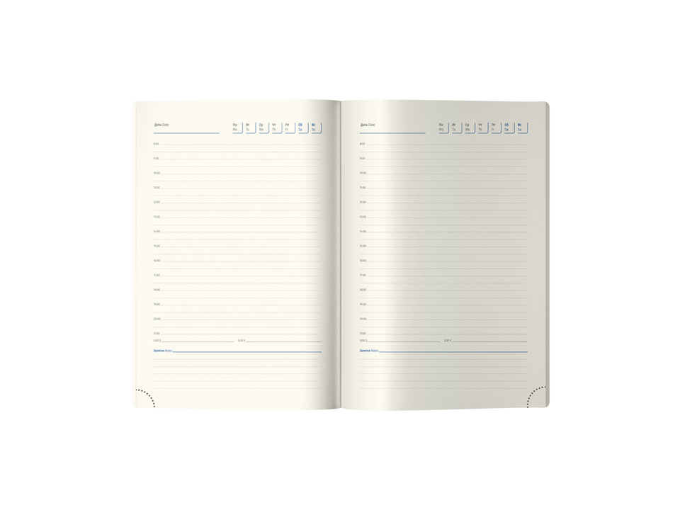 Ежедневник недатированный, А5, 136л., кожзам, Berlingo "Monochrome", черный срез, с рисунком