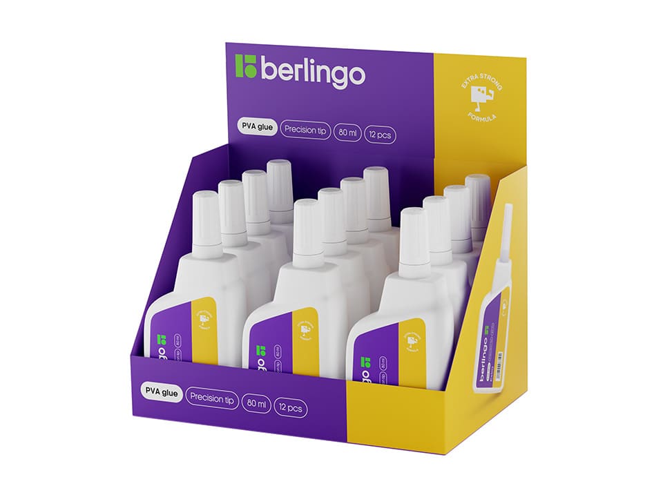 Клей ПВА Berlingo, экстрасильный, 80мл