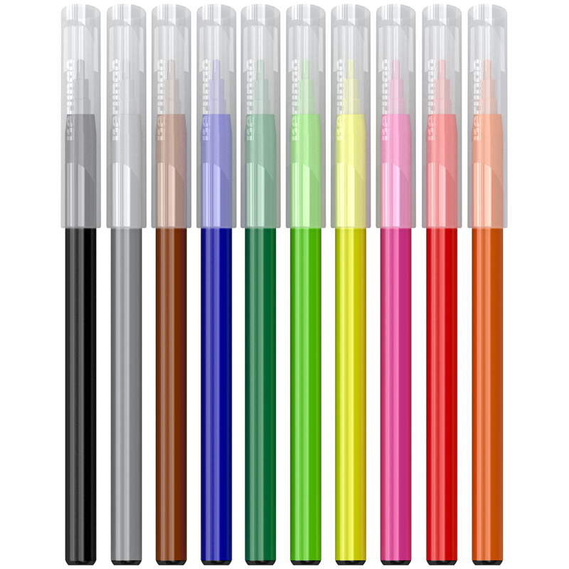 Фломастеры Berlingo "Замки", 10цв., смываемые, картон, европодвес