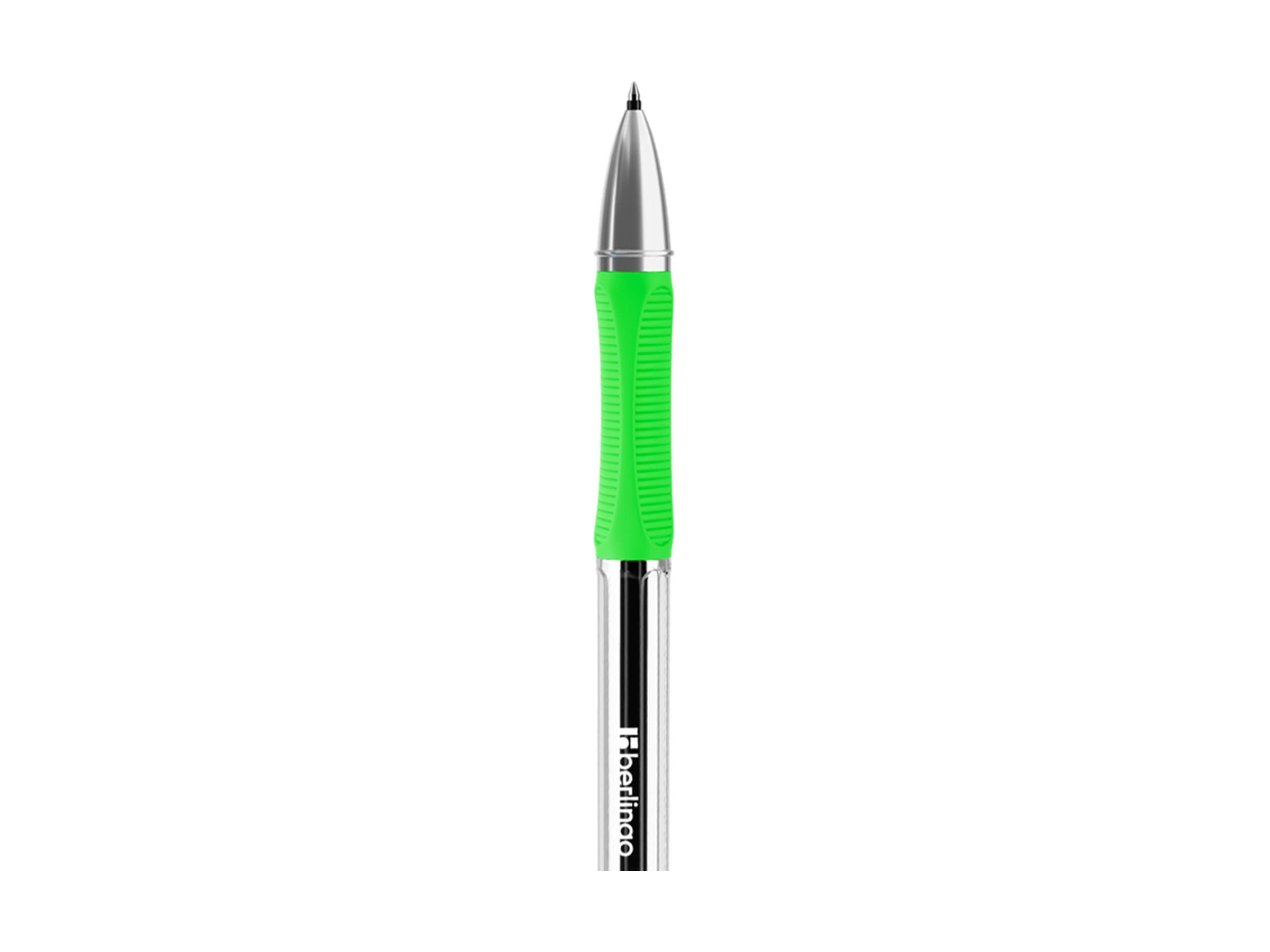 Ручка гелевая Berlingo "Tribase Gel grip" зеленая, 0,5мм, грип