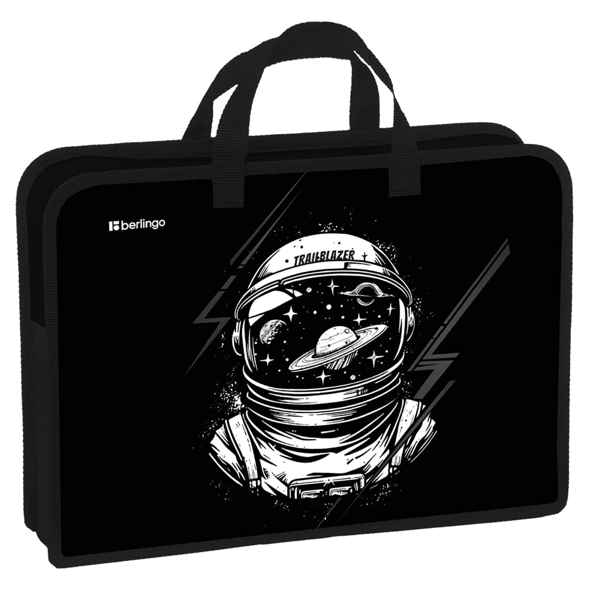 Папка с ручками 1 отделение, А4 Berlingo "Trailblazer", 340*245*75мм, пластик, на молнии