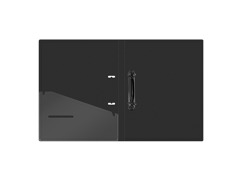 Папка на 2 кольцах Berlingo "Radiance", 24мм, 600мкм, D-кольца, с внутр. карманом, голубой/зеленый градиент