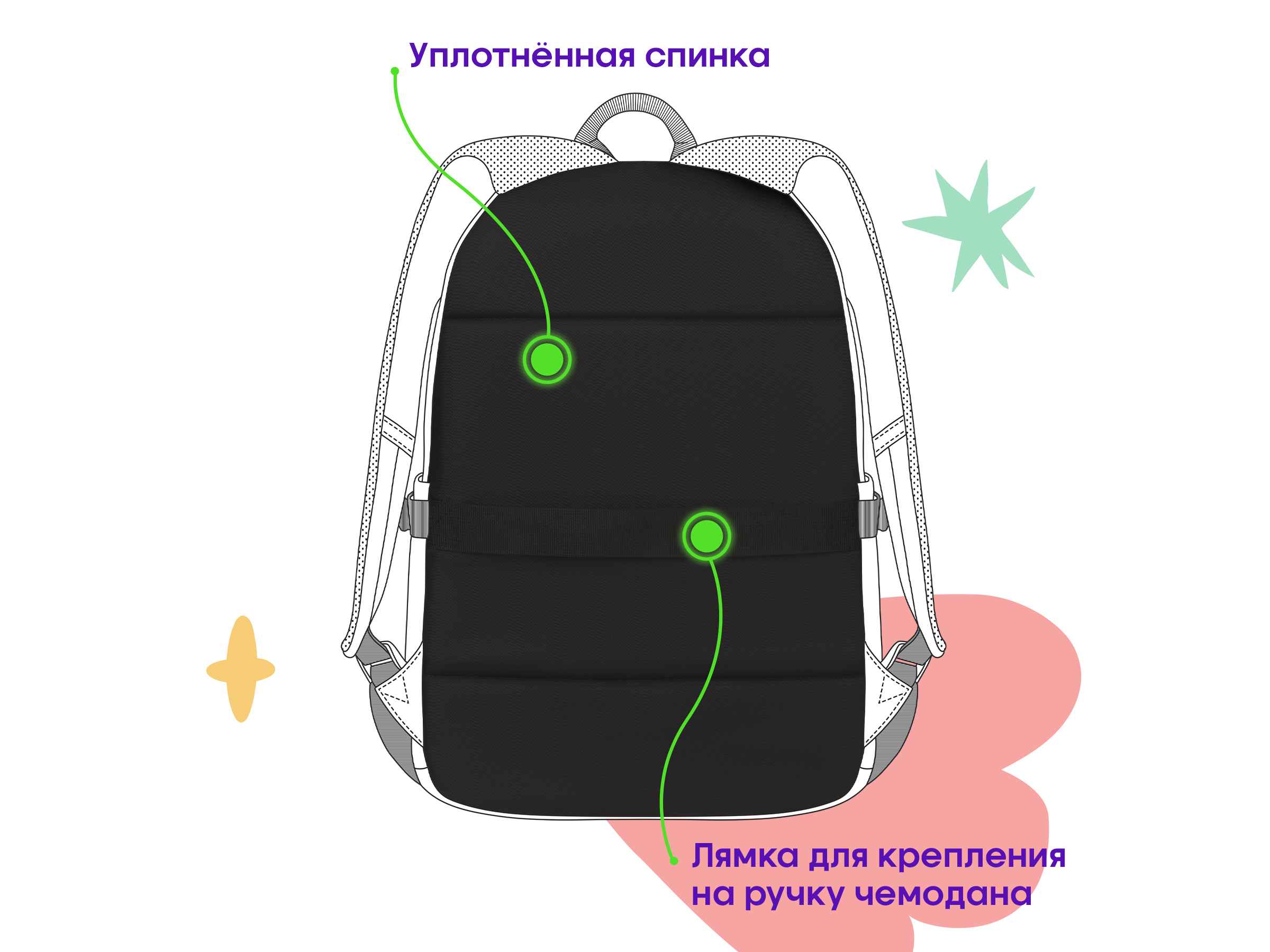 Рюкзак Berlingo "Classic" 42,5*29,5*16см, 1 отделение, 5 карманов, уплотненная спинка