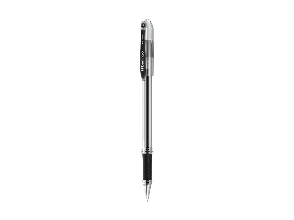 Ручка шариковая Berlingo "I-10" черная, 0,4мм, грип