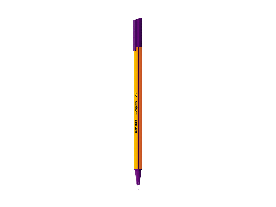 Ручка капиллярная Berlingo "Rapido" фиолетовая, 0,4мм, трехгранная