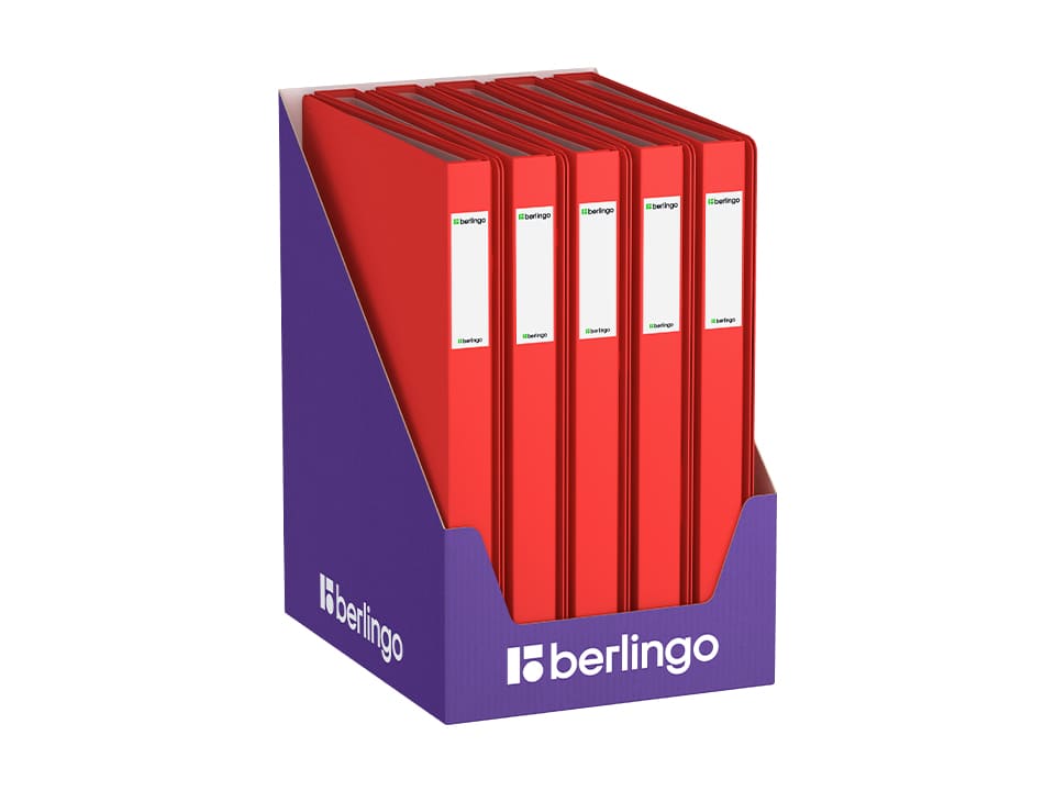Папка с 40 вкладышами Berlingo "Soft Touch", 25мм, 700мкм, красная, с внутр. карманом