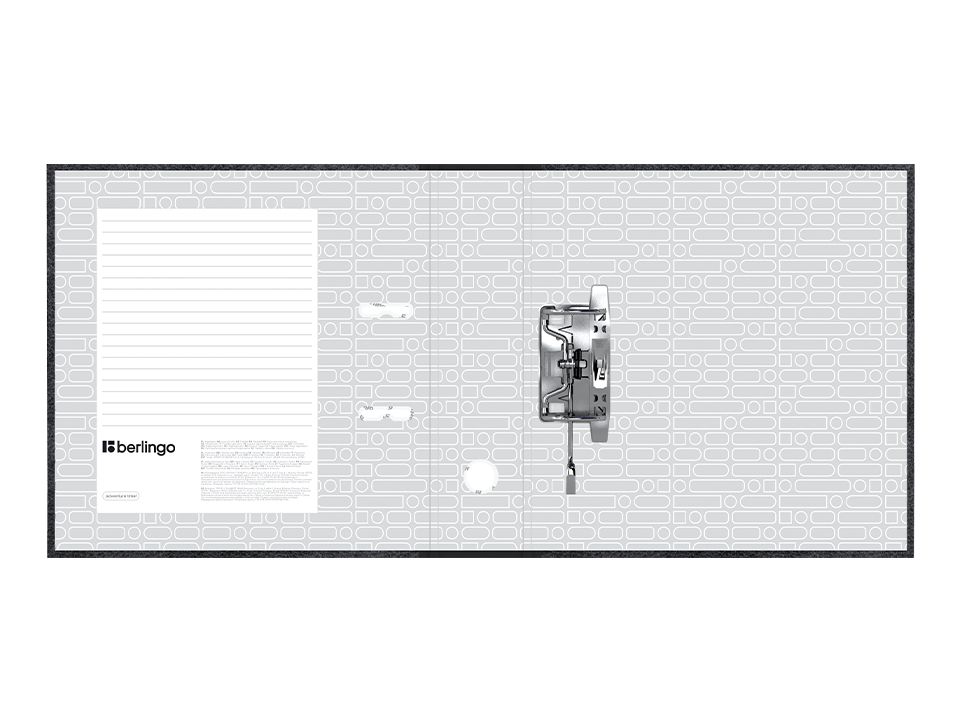 Папка-регистратор Berlingo "Standard", 70мм, А5, мрамор, с карманом на корешке, черная