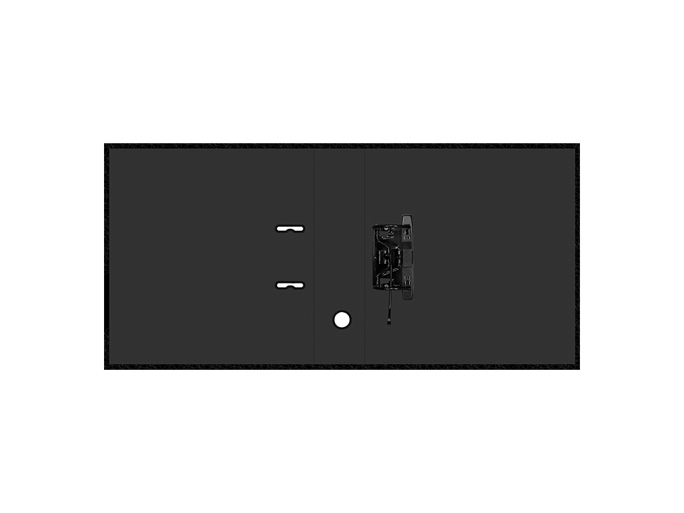 Папка-регистратор Berlingo "DoubleBlack", 80мм, ламинированная, черная, с рисунком