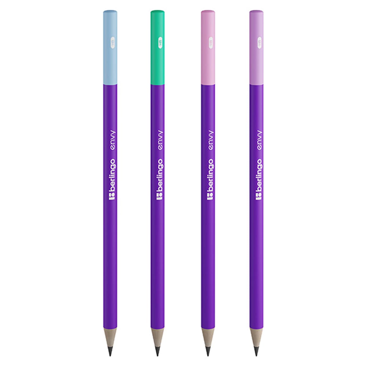 Карандаш ч/г Berlingo "Envy" HB, круглый, заточен., ассорти
