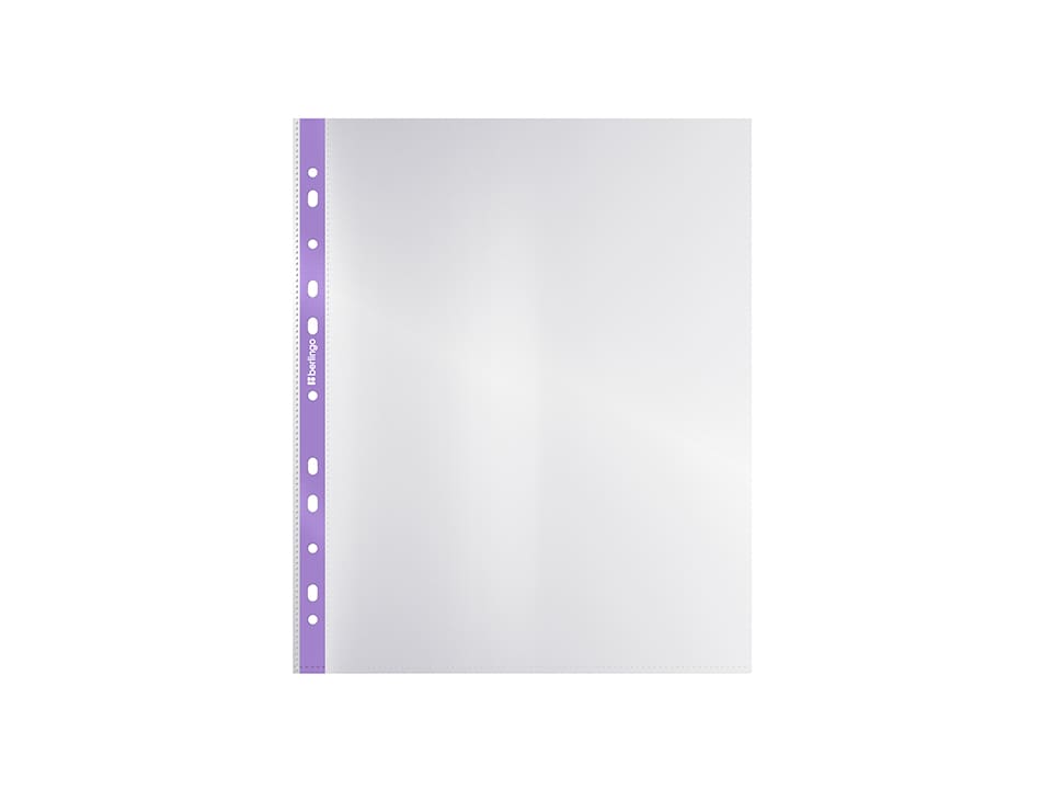 Папка-вкладыш с перфорацией Berlingo "Squares", А4, 60мкм, рельефная текстура, матовая, упаковка в картонный диспенсер