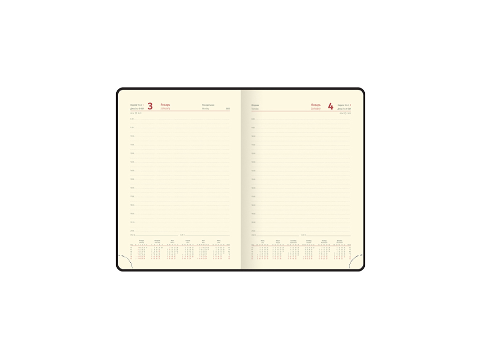 Ежедневник недатированный, А5, 160л., кожзам, Berlingo "Haze", розовый срез, мятный, с рисунком