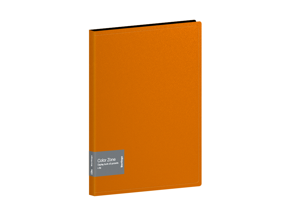Папка с 40 вкладышами Berlingo "Color Zone", 21мм, 1000мкм, оранжевая